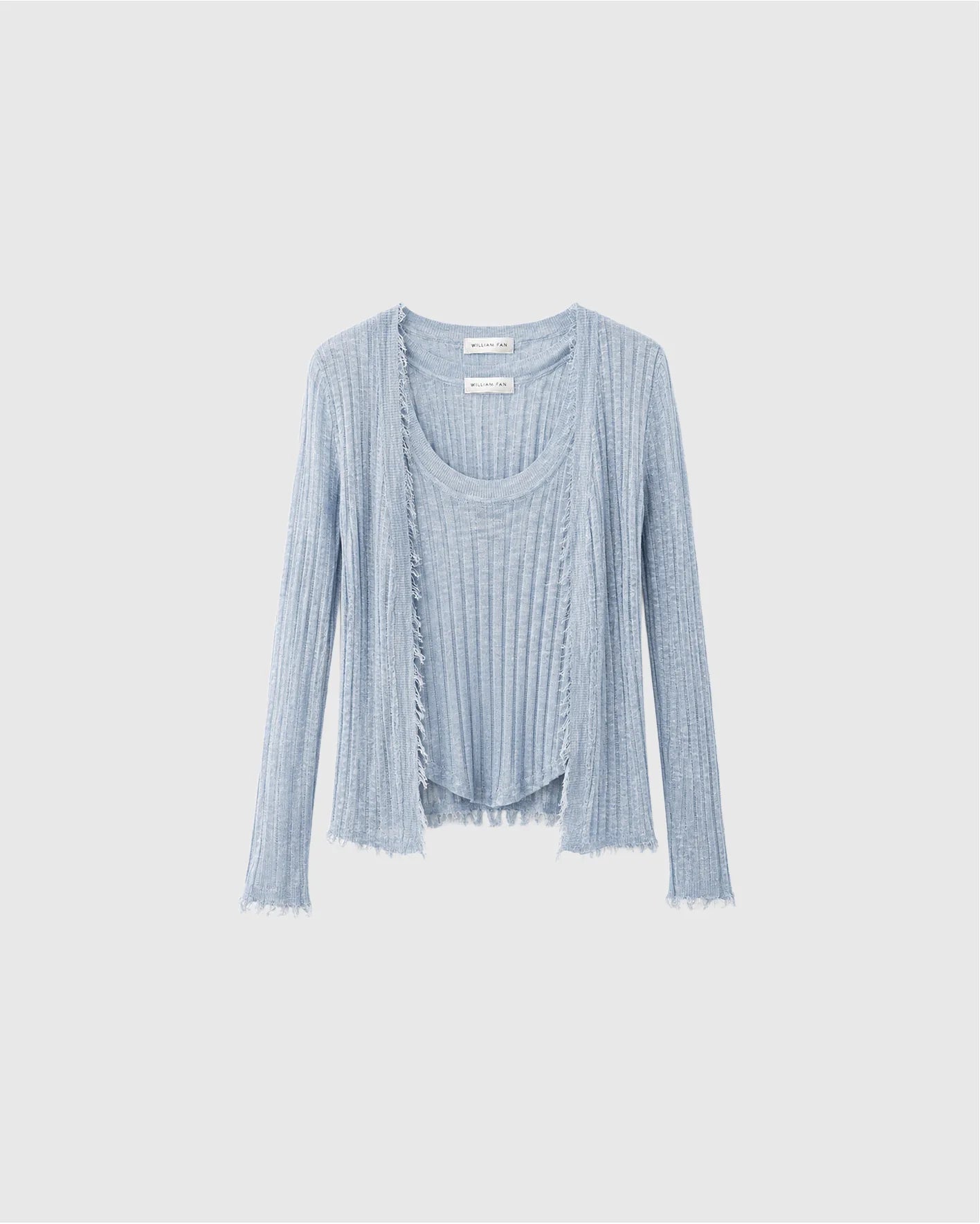 KNIT SET LIGHT BLUE VISCOSE SILK